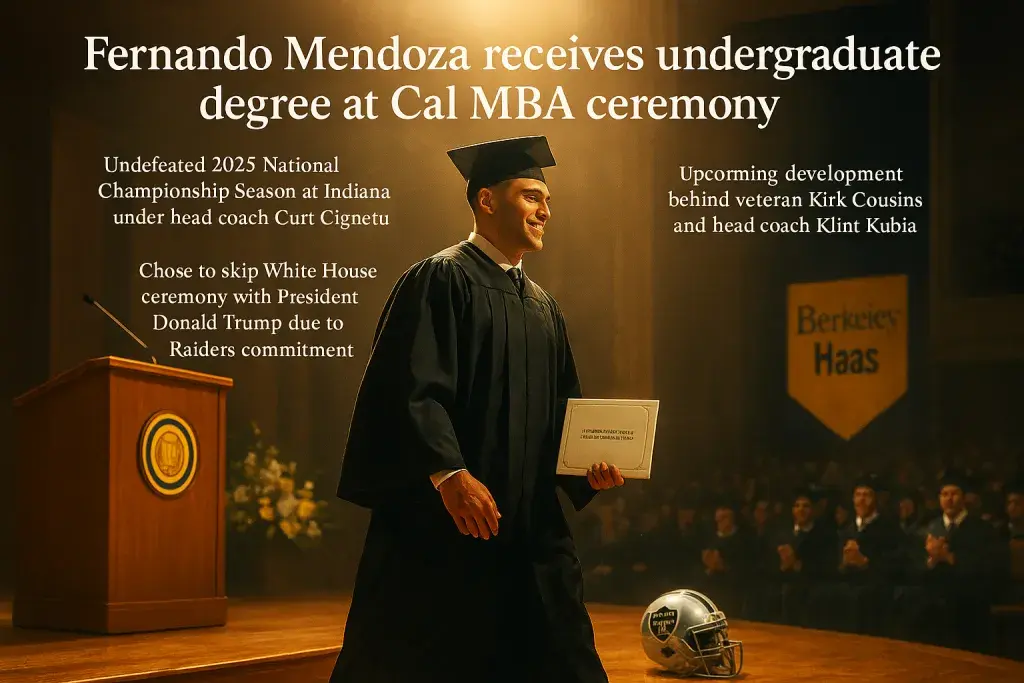 Fernando Mendoza receives undergraduate degree at Cal MBA ceremony