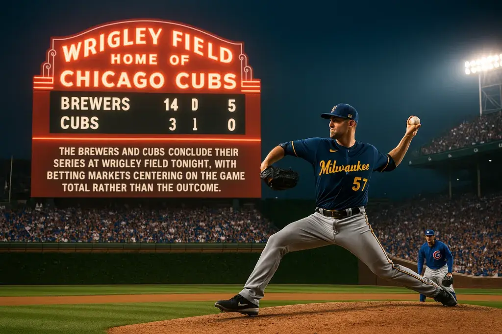 <div class="content">The Brewers and Cubs conclude their series at Wrigley Field tonight, with betting markets centering on the game total rather than the outcome.